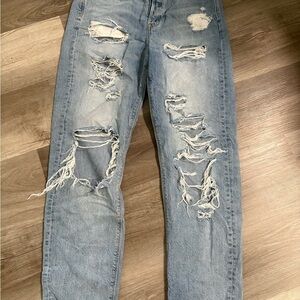 American Eagle Outfitters Men's Distressed Blue Jeans